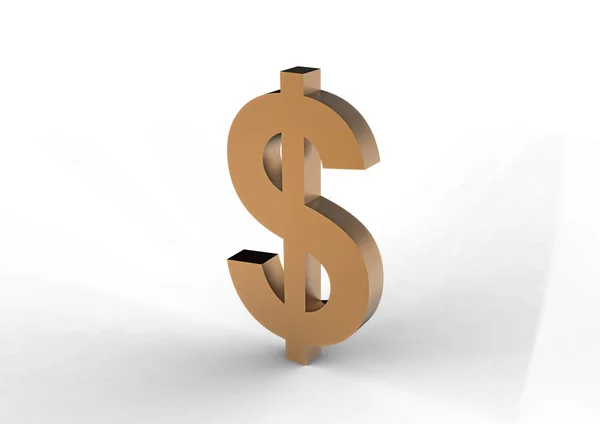 Цветной Символ Доллара Белом Фоне — стоковое фото