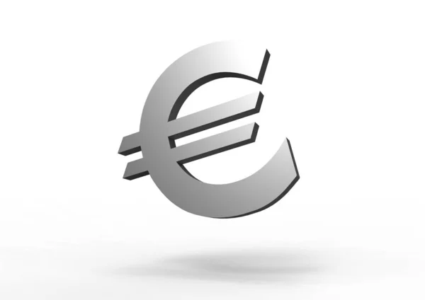 Farbe Euro Symbol Isoliert Auf Weißem Hintergrund — Stockfoto