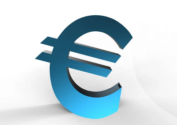 Elszigetelt Fehér Background Euro Jel — Stock Fotó