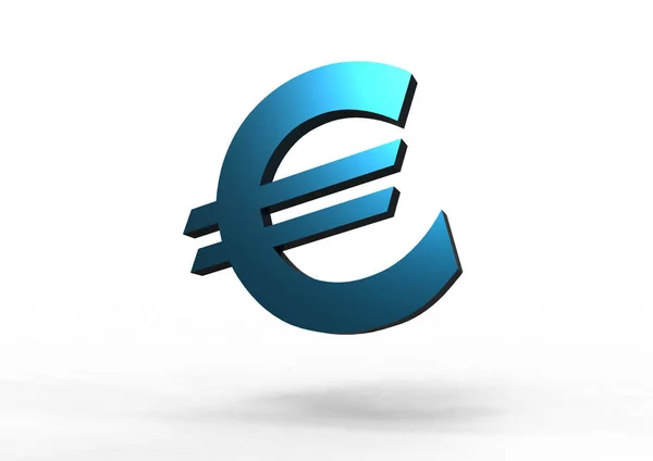 Farbe Euro Symbol Isoliert Auf Weißem Hintergrund — Stockfoto