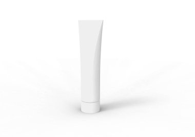 Beyaz arka plan üzerinde izole krem paketi