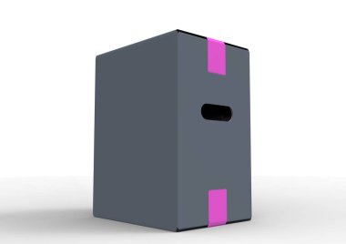 Beyaz arka plan üzerinde paket kutu 