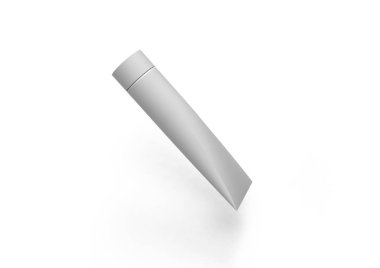 Beyaz arka plan üzerinde izole krem paketi