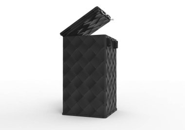 Metal kutu beyaz arkaplanda izole edildi