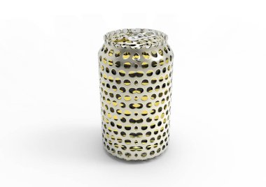 alüminyum kutu beyaz arkaplanda izole edilebilir