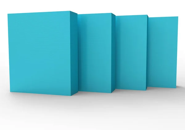 Ρεαλιστική Χρώμα Κουτί Πακέτο Για Λογισμικό Και Ηλεκτρονικές Συσκευές — Φωτογραφία Αρχείου