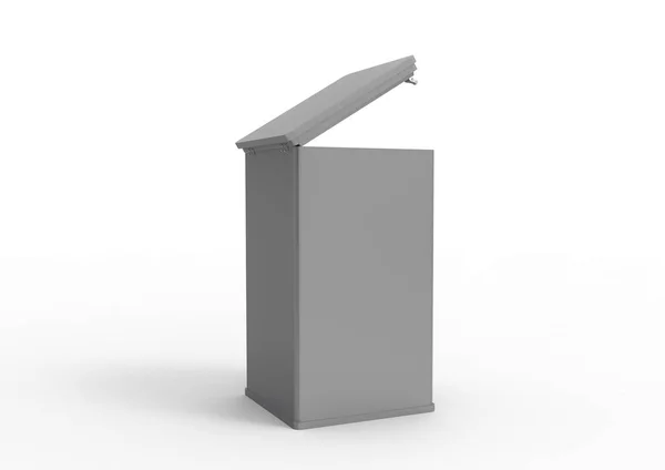 Metalowe Pudełko Izolowane Białym Tle — Zdjęcie stockowe