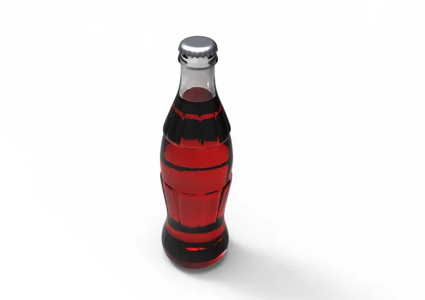 Cola Üveg Elszigetelt Fehér Background — Stock Fotó