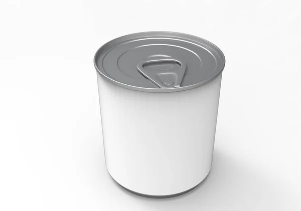 Tin Can Ring Pull Side Top Bottom View — Stock Photo, Image