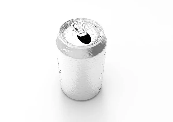 Aluminum Can Isolated White Background — Stock Photo, Image