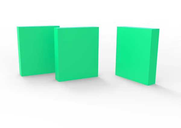 ソフトウェアや電子機器のリアルな色パッケージ ボックス — ストック写真