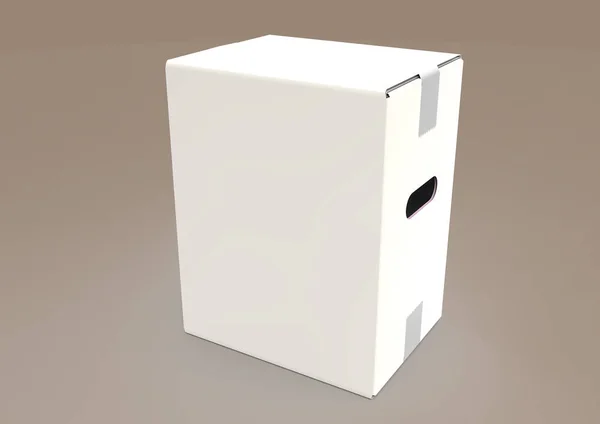 Paket Box Auf Weißem Hintergrund — Stockfoto