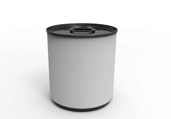 Tin Can Ring Pull Side Top Bottom View — Stock Photo, Image