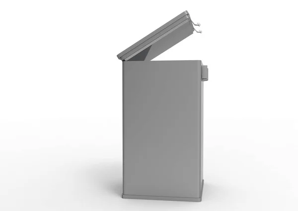Metall Box Isolerad Vit Bakgrund — Stockfoto