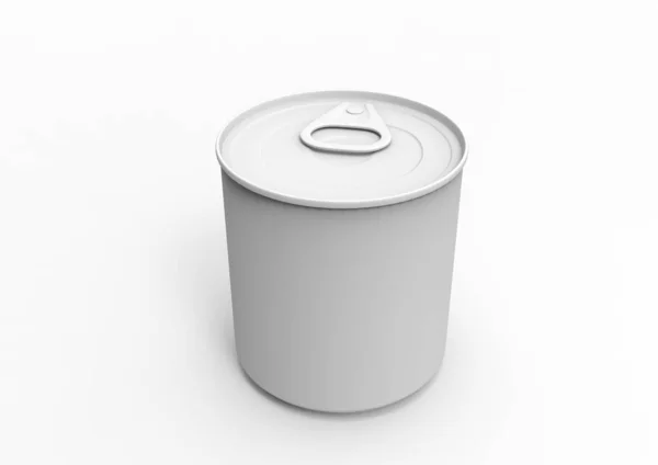 Tin Can Ring Pull Side Top Bottom View — Stock Photo, Image