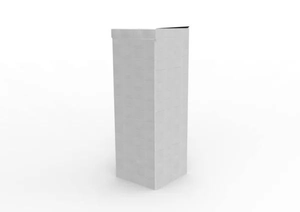 Pakket Box Geïsoleerd Witte Achtergrond — Stockfoto
