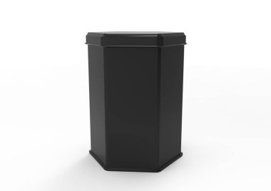 beyaz bir arka plan üzerinde izole 3d metal kutu