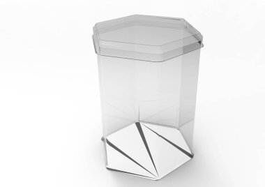 beyaz bir arka plan üzerinde izole 3d metal kutu