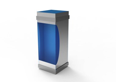 beyaz bir arka plan üzerinde izole 3d paket kutu