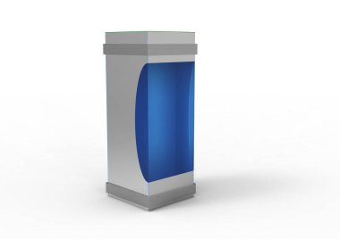 beyaz bir arka plan üzerinde izole 3d paket kutu