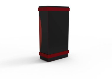 3D gerçekçi paket kutu. beyaz bir arka plan üzerinde izole