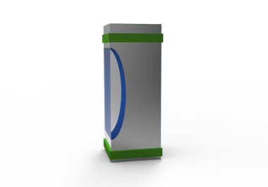 beyaz bir arka plan üzerinde izole 3d paket kutu