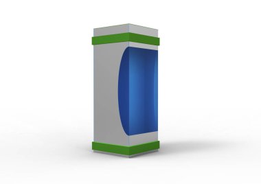 beyaz bir arka plan üzerinde izole 3d paket kutu