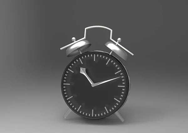 Retro Alarm Clock Solated White Background — Stock Photo, Image