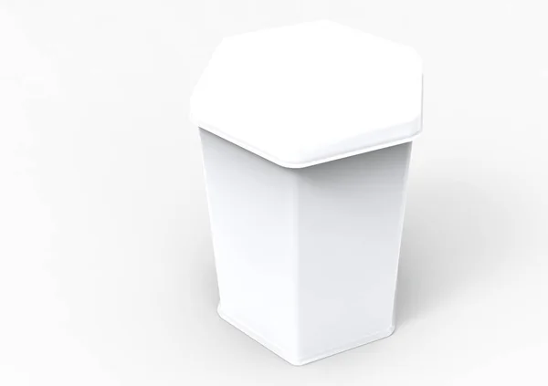 Metal Box Isolated White Background — Stock Photo, Image