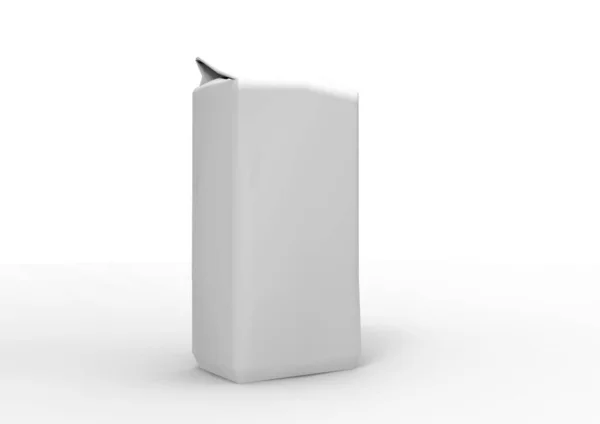 Lanche Embalagem Para Isolamento Produto Fundo Branco Com Caminho — Fotografia de Stock