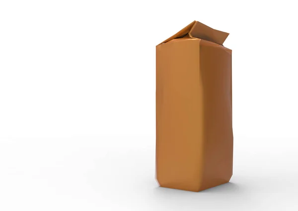 Mellanmål Paketet Packning För Isolering Produkten Vit Bakgrund Med Väg — Stockfoto