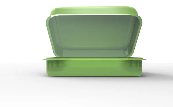 Recipiente Salada Plástico Para Mercado — Fotografia de Stock