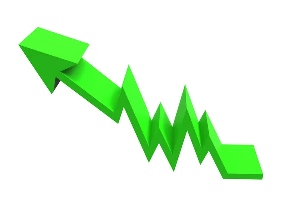Pfeil Nach Oben Geringes Risiko — Stockfoto