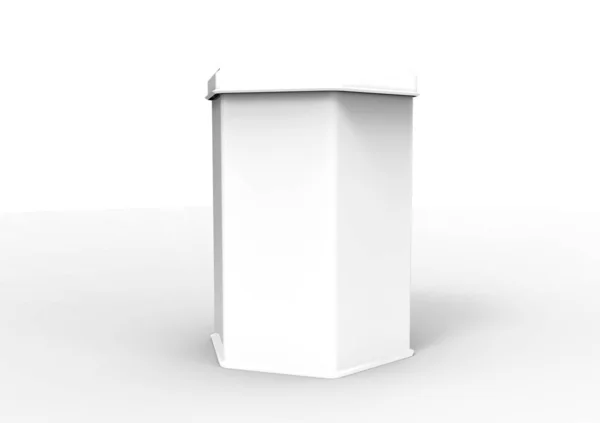 Box Metal Białym Tle Białym Tle — Zdjęcie stockowe