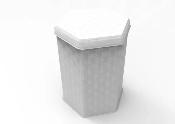Металева Коробка Ізольована Білому Тлі — стокове фото