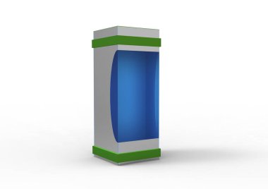 beyaz bir arka plan üzerinde izole 3d paket kutu