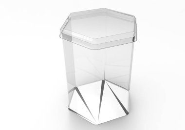 beyaz bir arka plan üzerinde izole 3d metal kutu