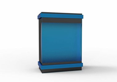 beyaz bir arka plan üzerinde izole 3d paket kutu