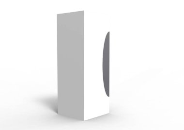 beyaz bir arka plan üzerinde izole 3d paket kutu