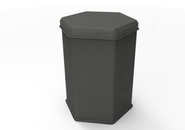 beyaz bir arka plan üzerinde izole 3d metal kutu