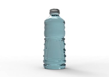 Beyaz arka plan üzerinde şişe meyve suyu