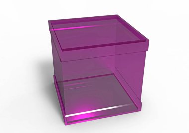 beyaz bir arka plan üzerinde 3D oy sandığı