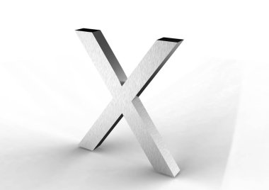 Beyaz arkaplanda x sembolü