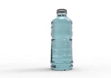 Beyaz arka plan üzerinde şişe meyve suyu