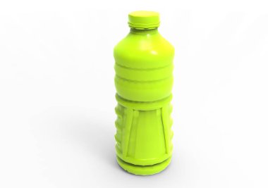 Beyaz arka plan üzerinde şişe meyve suyu