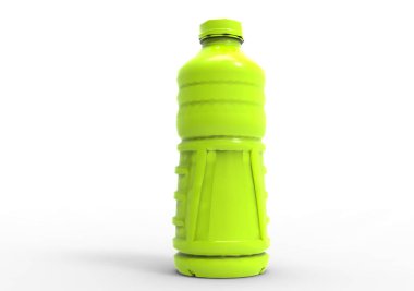 Beyaz arka plan üzerinde şişe meyve suyu