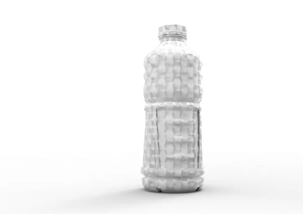 Μπουκάλι Άσπρο Φόντο Χυμός Φρούτων — Φωτογραφία Αρχείου