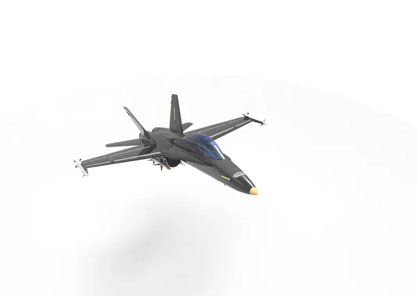 Beyaz Arka Plan Üzerinde Uçan Avcı Uçağı — Stok fotoğraf