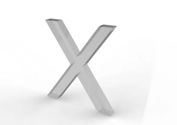 X白色背景符号 — 图库照片