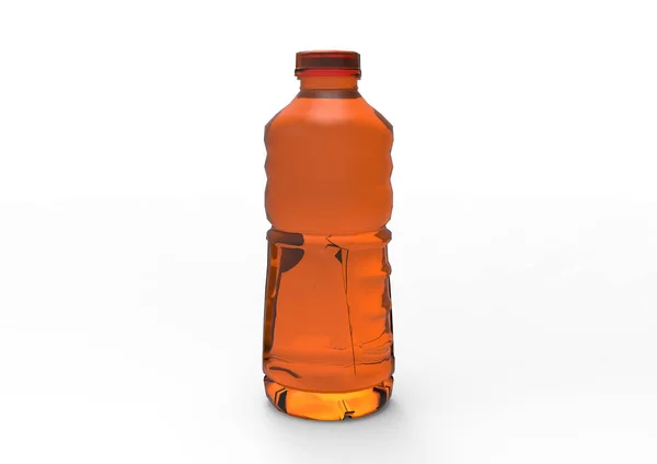 Frukt Juice Flaska Vit Bakgrund — Stockfoto